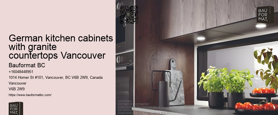 German kitchen cabinets with granite countertops Vancouver