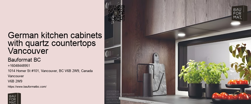 German kitchen cabinets with quartz countertops Vancouver