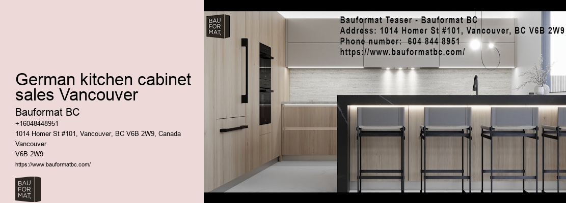 German kitchen cabinets with island Vancouver