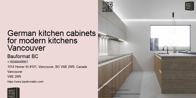 Minimalist German kitchen cabinets with handleless design Vancouver
