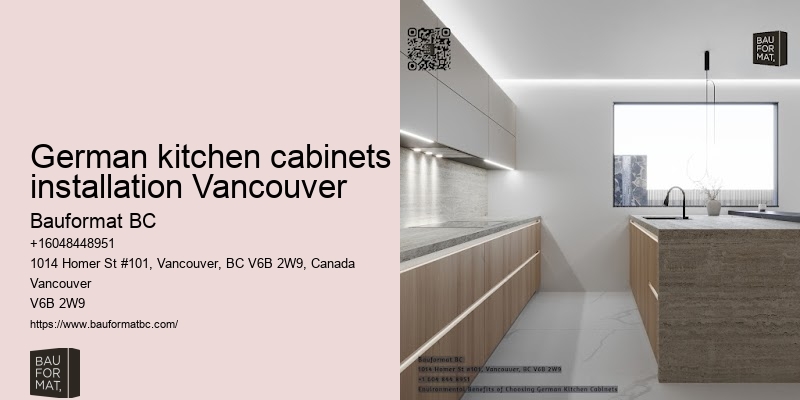 Space-saving German kitchen cabinets