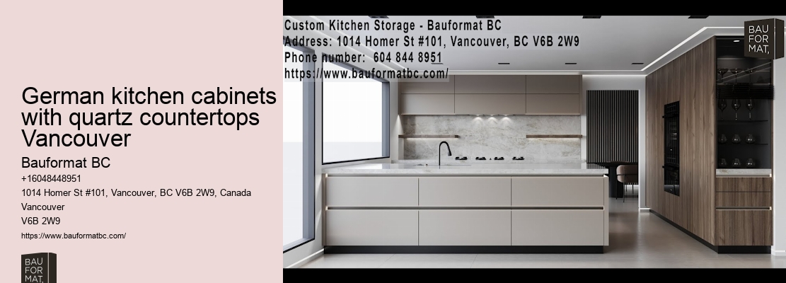 German kitchen cabinets with industrial design Vancouver