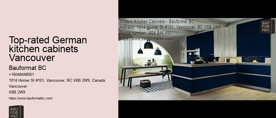 German kitchen cabinets with innovative shelving Vancouver