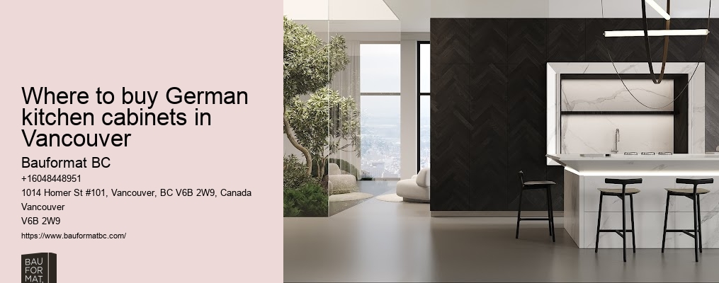 Custom German kitchen cabinet showroom