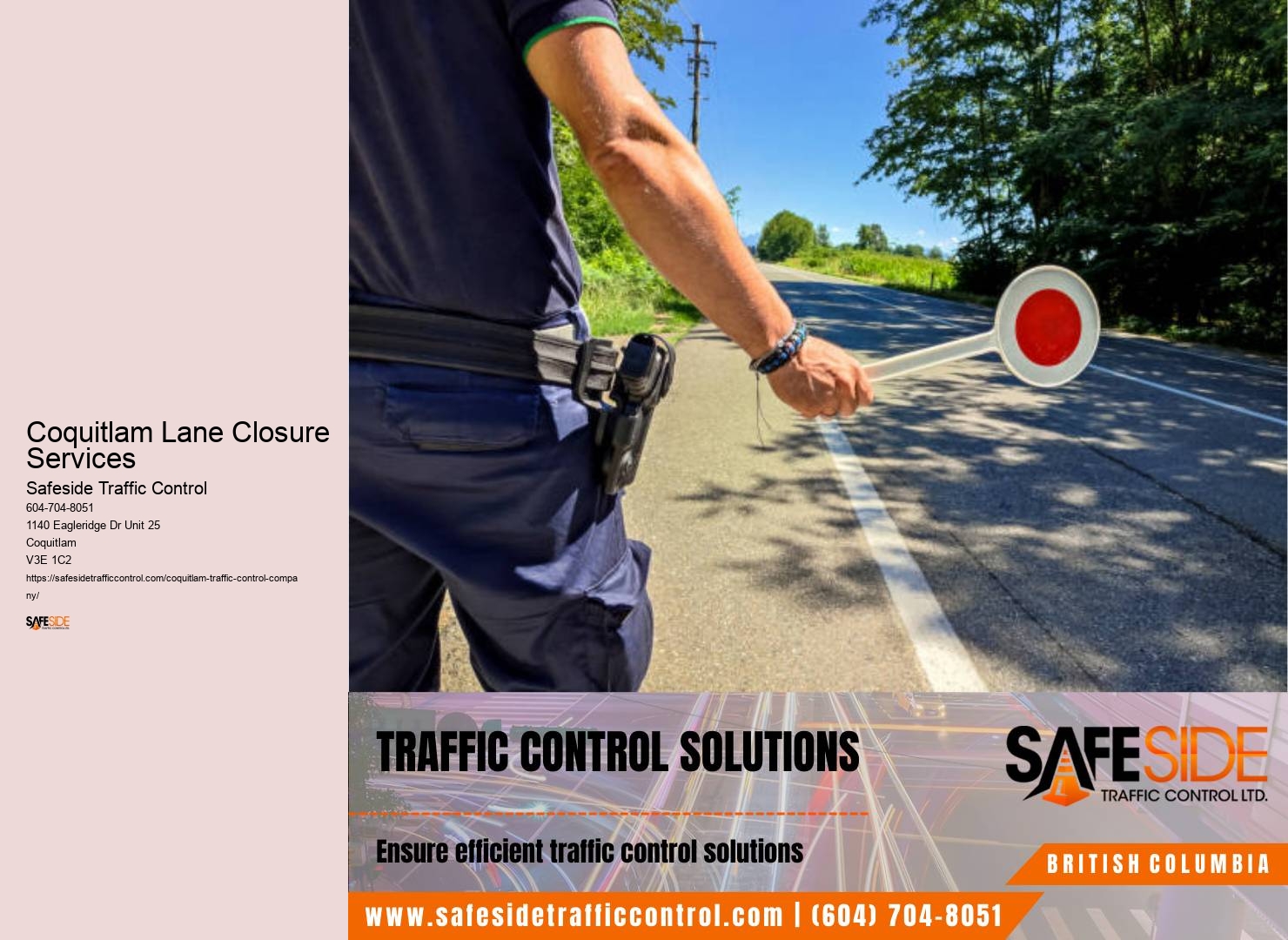 Coquitlam Lane Closure Services Road Construction Traffic Control