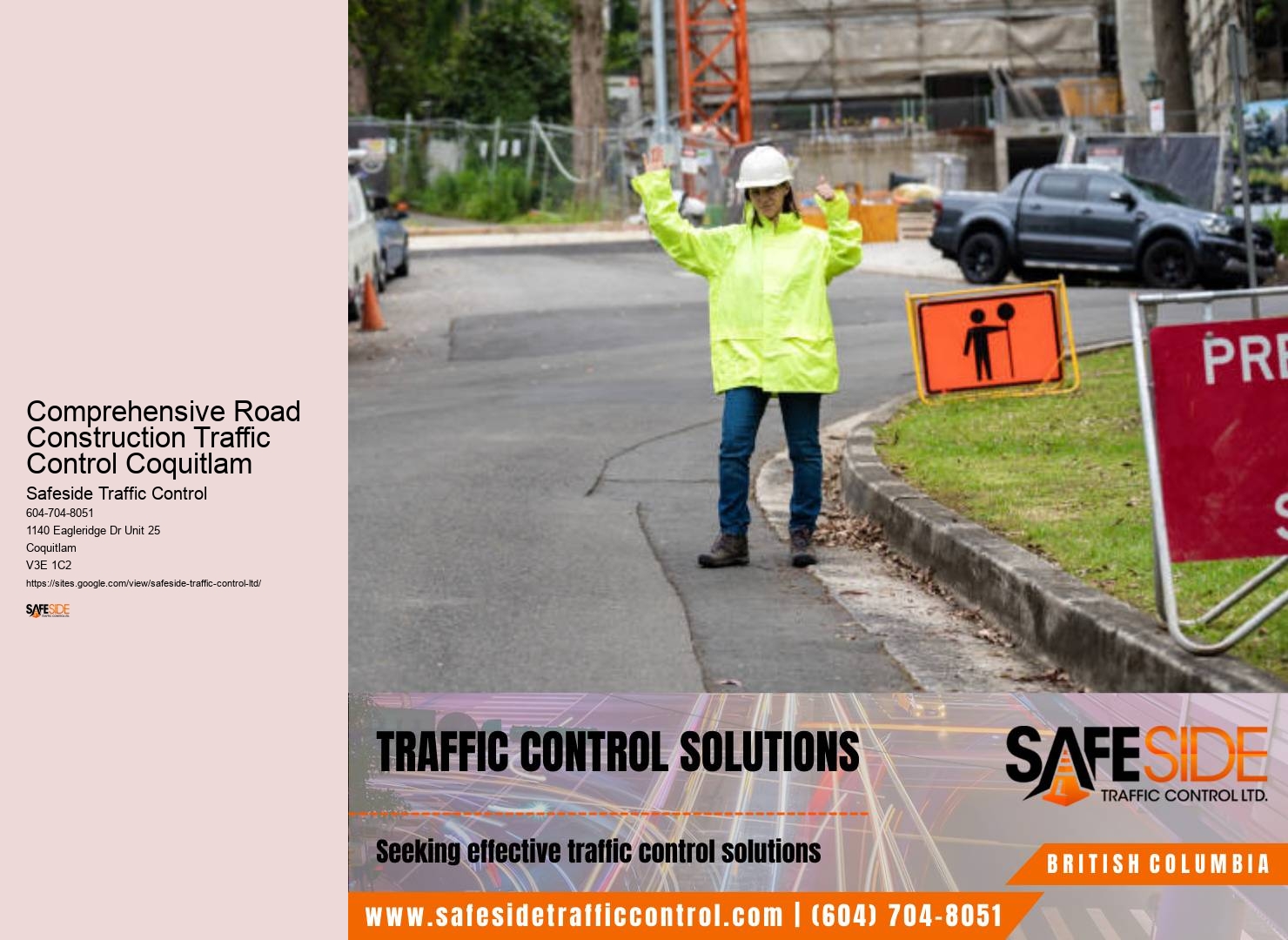 Proven Pedestrian Management Comprehensive Road Construction Traffic Control Coquitlam