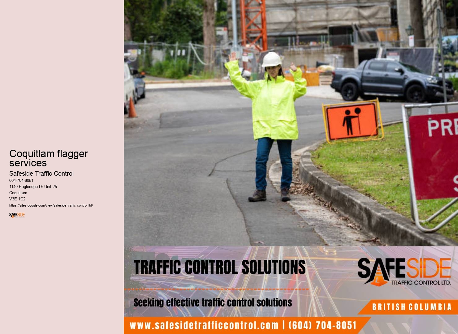 Professional Event Traffic Control Coquitlam flagger services