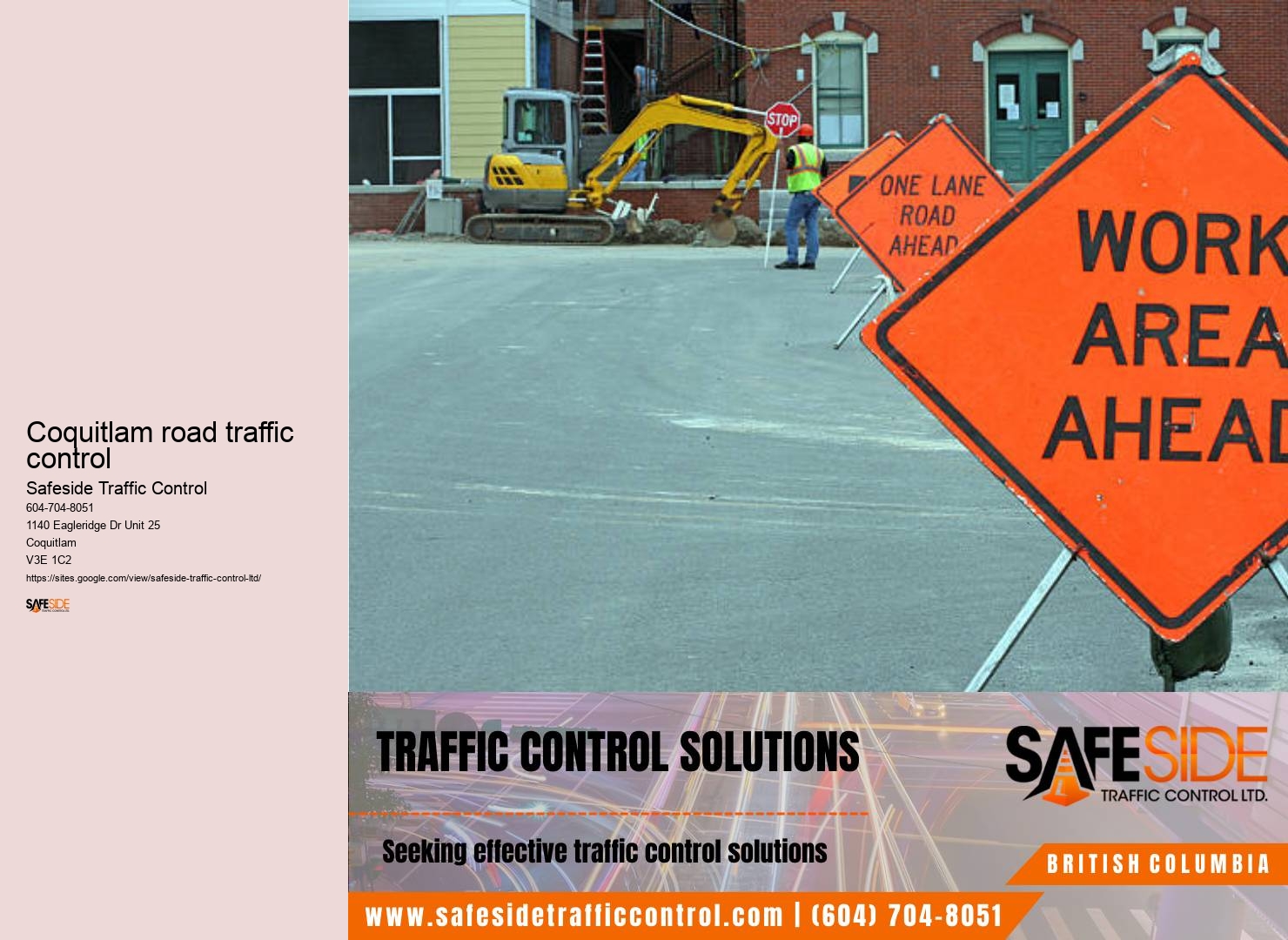 Reliable Traffic Guidance Coquitlam road traffic control