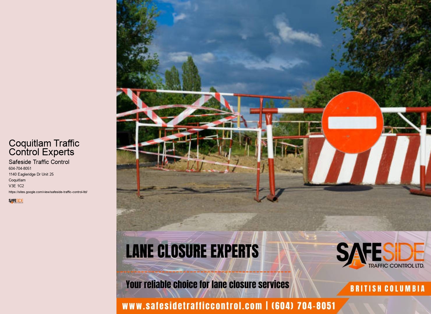 Coquitlam Traffic Control Experts street traffic control