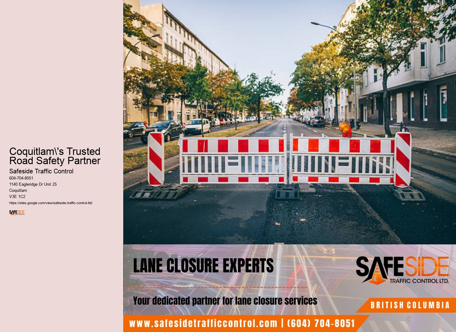 Certified traffic control company Coquitlam's Trusted Road Safety Partner