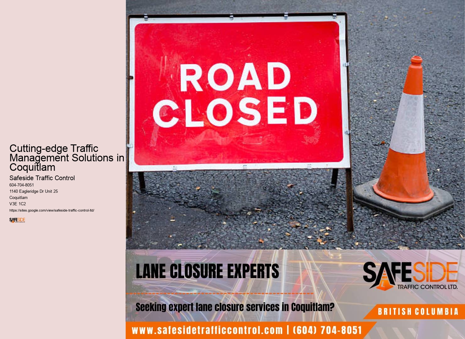 Traffic Control Contractors Cutting-edge Traffic Management Solutions in Coquitlam