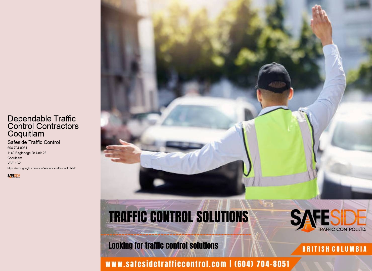 Dependable Traffic Control Contractors Coquitlam traffic control provider