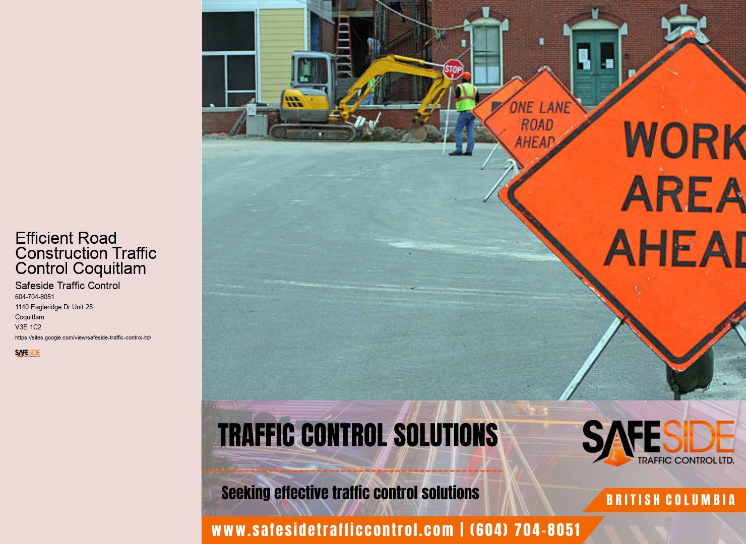 Efficient Road Construction Traffic Control Coquitlam traffic safety services