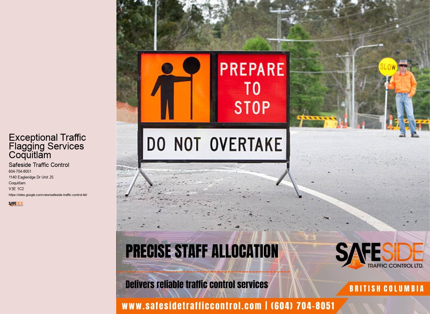 Traffic control systems Exceptional Traffic Flagging Services Coquitlam