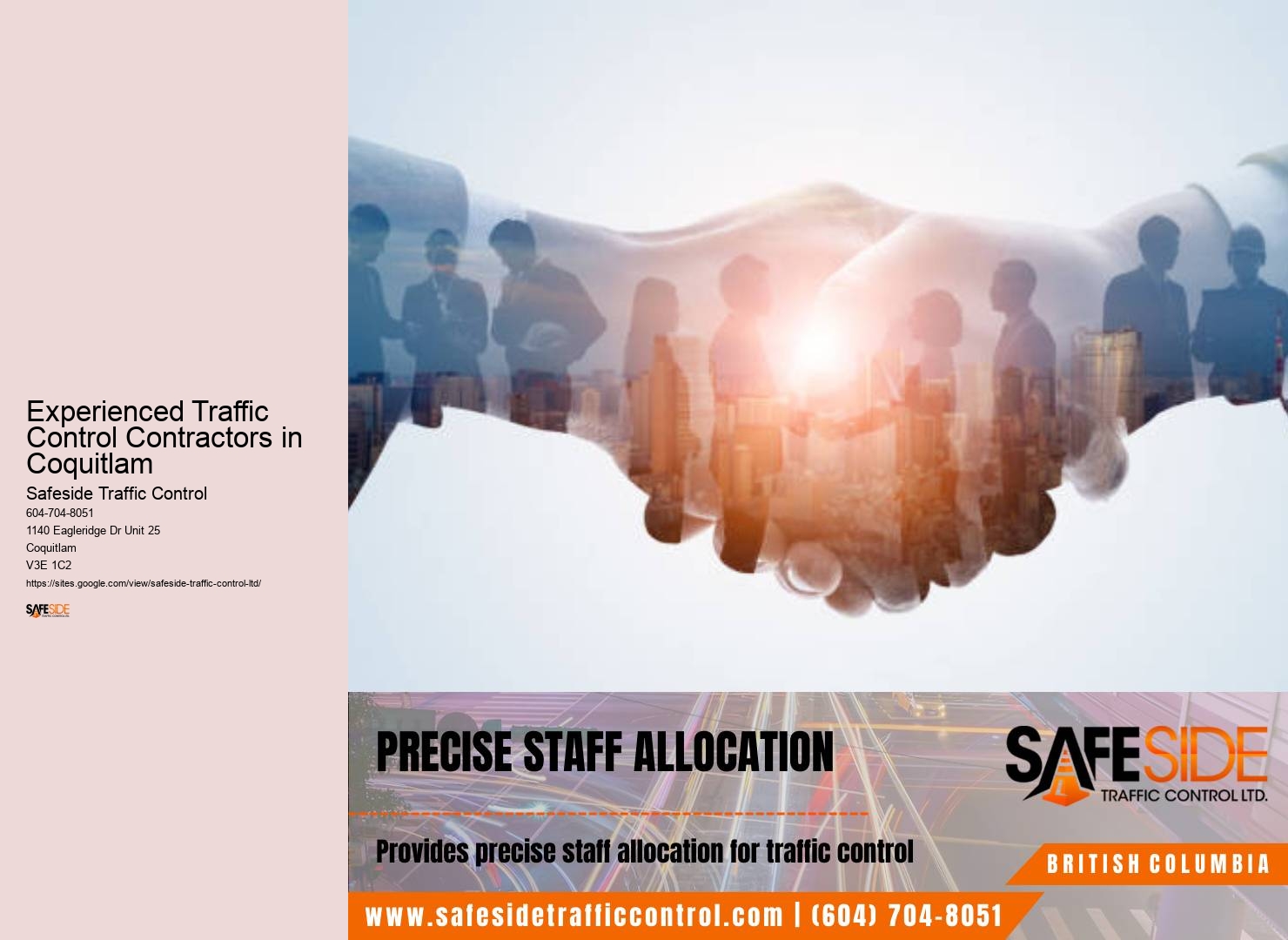 Experienced Traffic Control Contractors in Coquitlam Traffic Control Solutions Provider