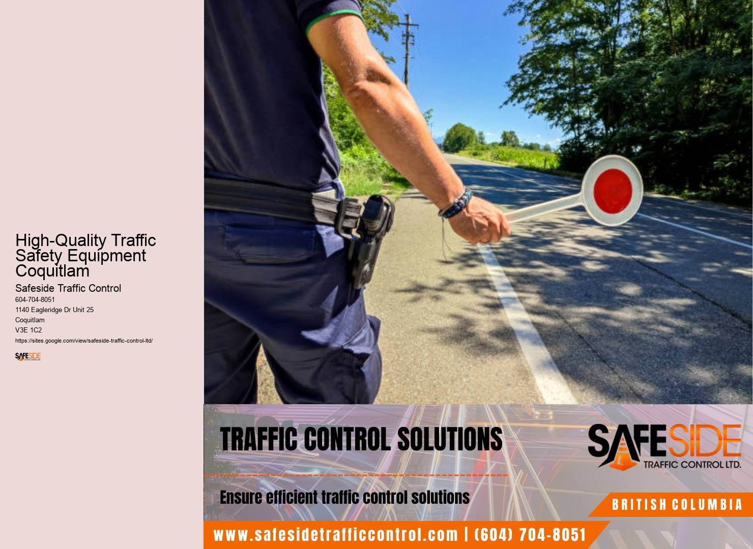 High-Quality Traffic Safety Equipment Coquitlam traffic control flagging license