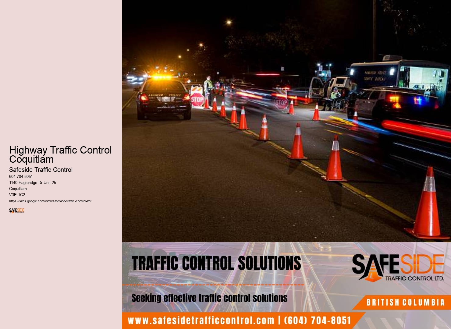 Proven Pedestrian Management Highway Traffic Control Coquitlam