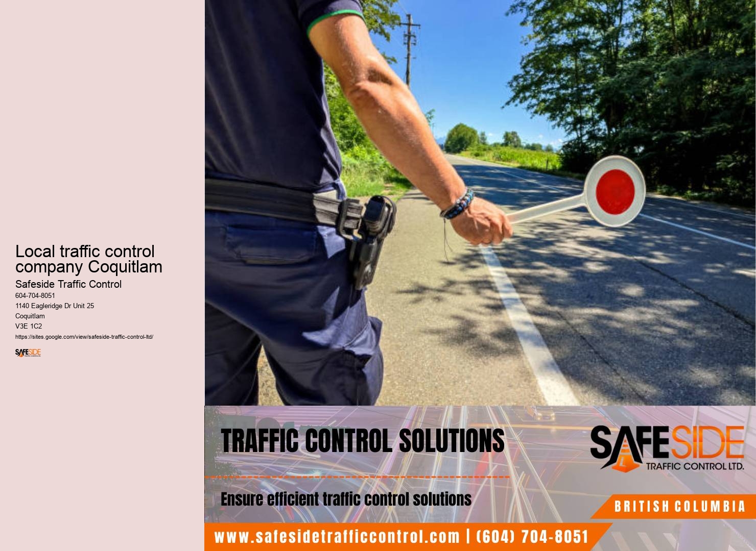 Local traffic control company Coquitlam traffic control consulting