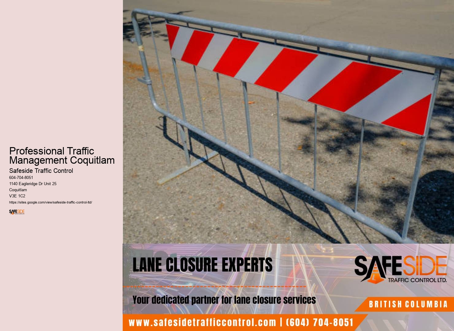 Professional Traffic Management Coquitlam traffic management specialists