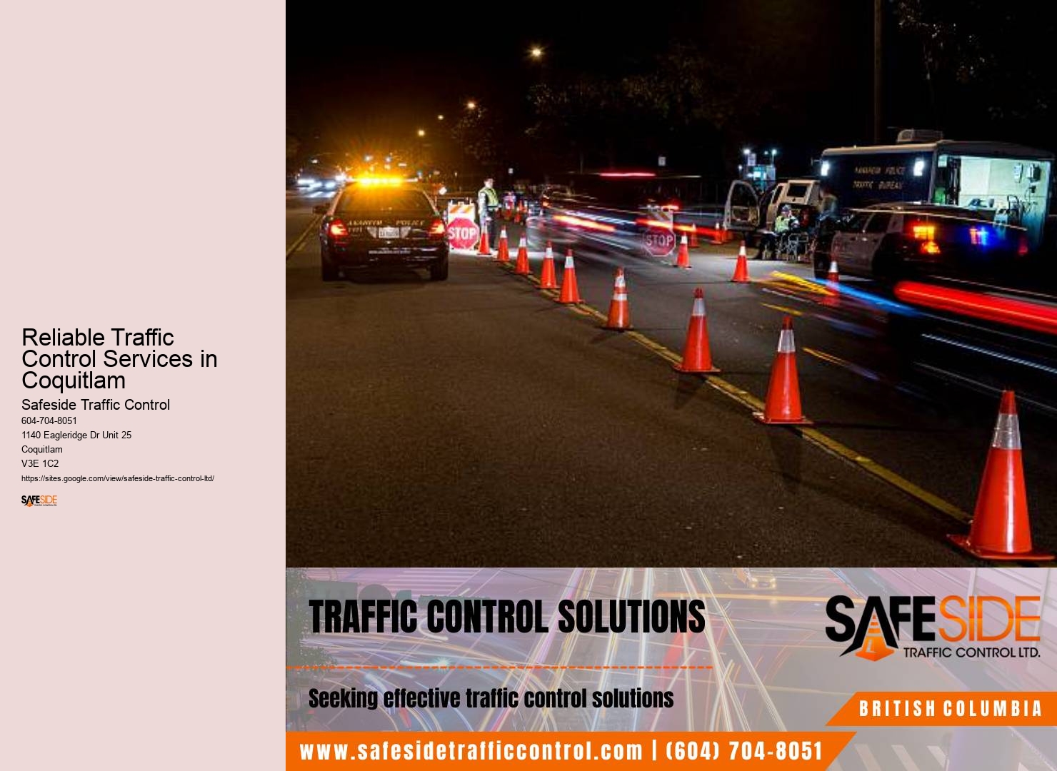 Local traffic control company Reliable Traffic Control Services in Coquitlam