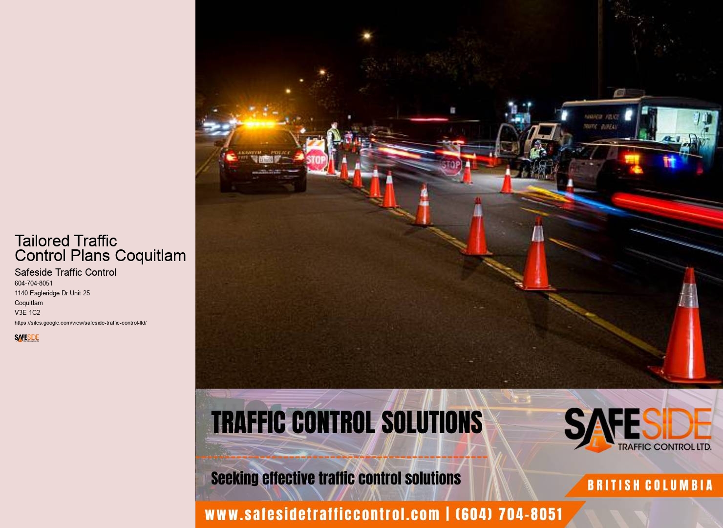 Superior Road Construction Traffic Control in Tailored Traffic Control Plans Coquitlam
