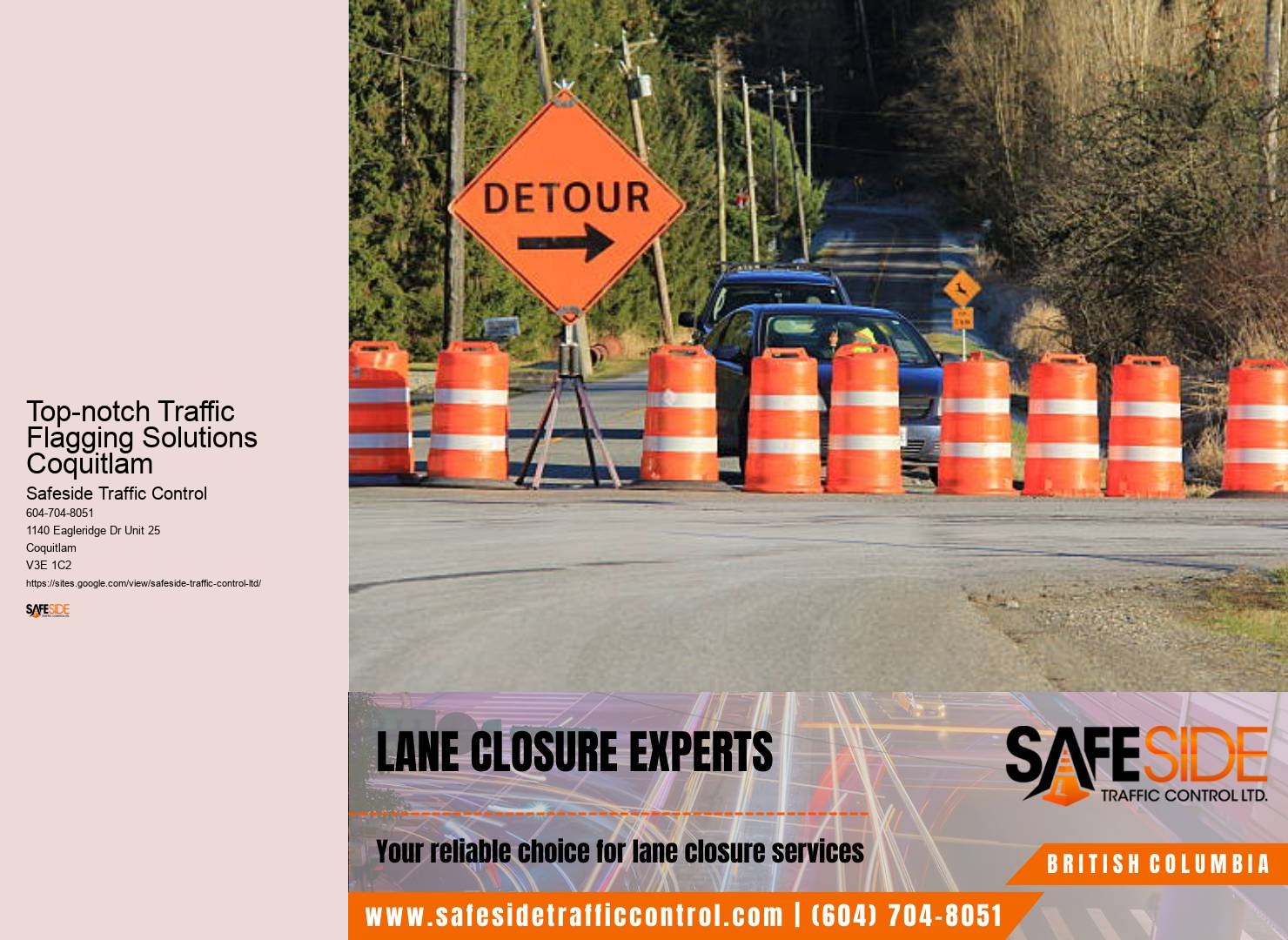 Top-notch Traffic Flagging Solutions Coquitlam traffic control flagging services pricing