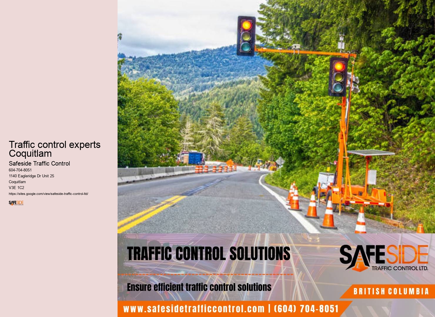 Traffic control experts Coquitlam traffic control flagging safety equipment