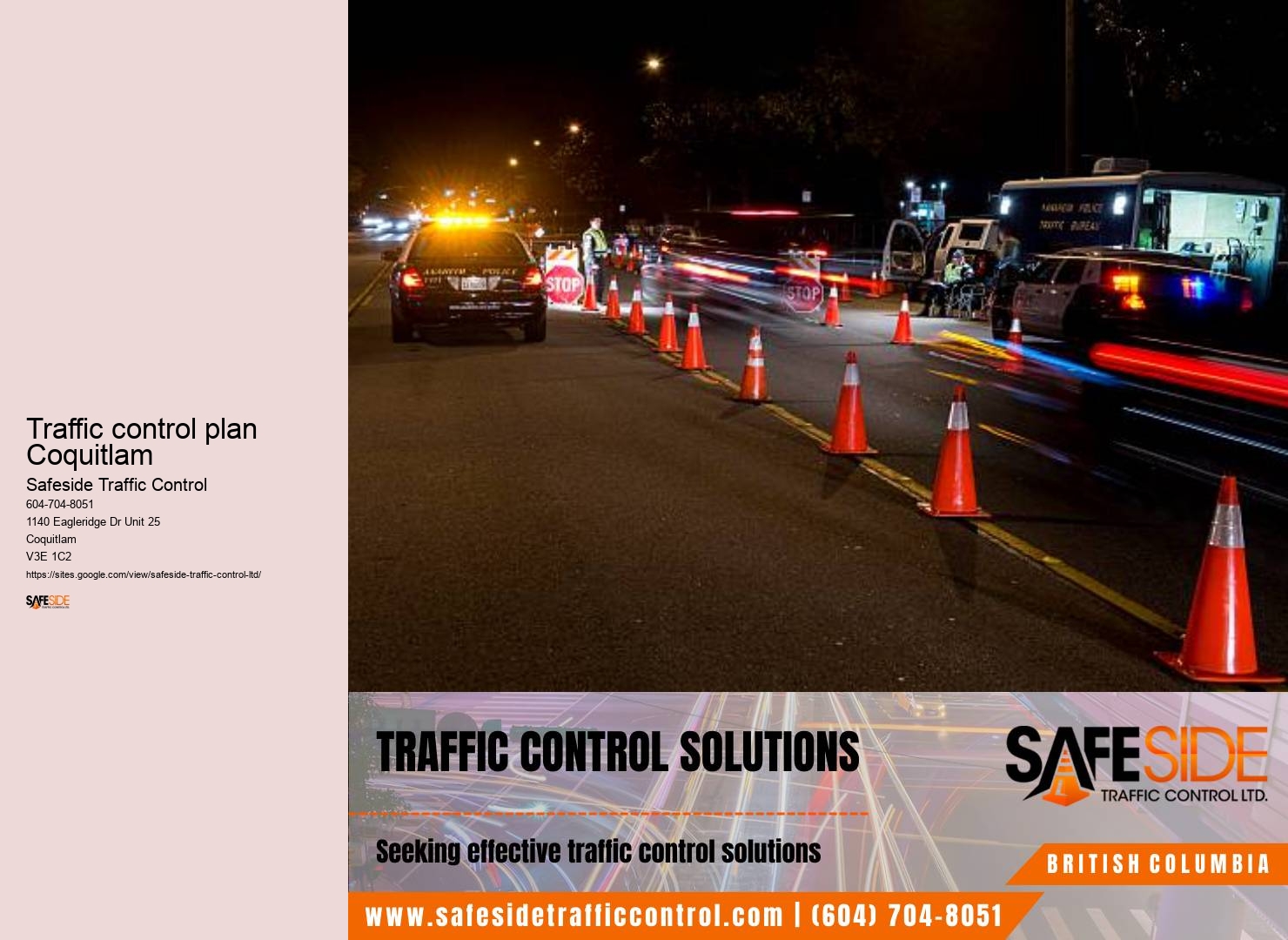 Trusted Pedestrian Safety Traffic control plan Coquitlam