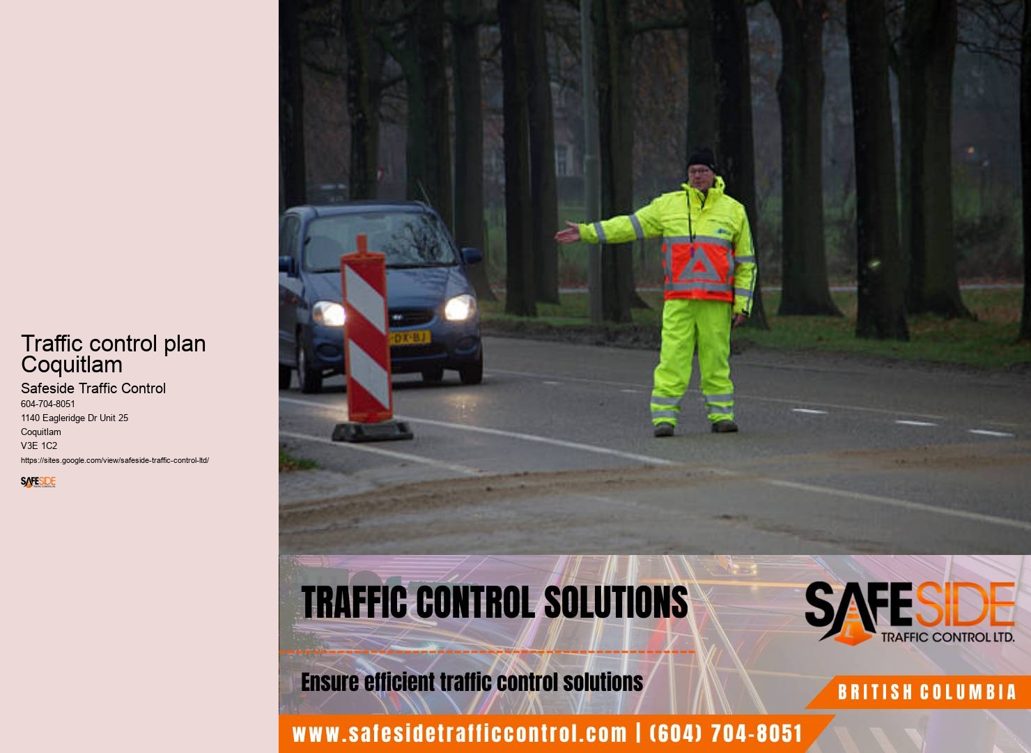 Traffic control plan Coquitlam traffic flagging services