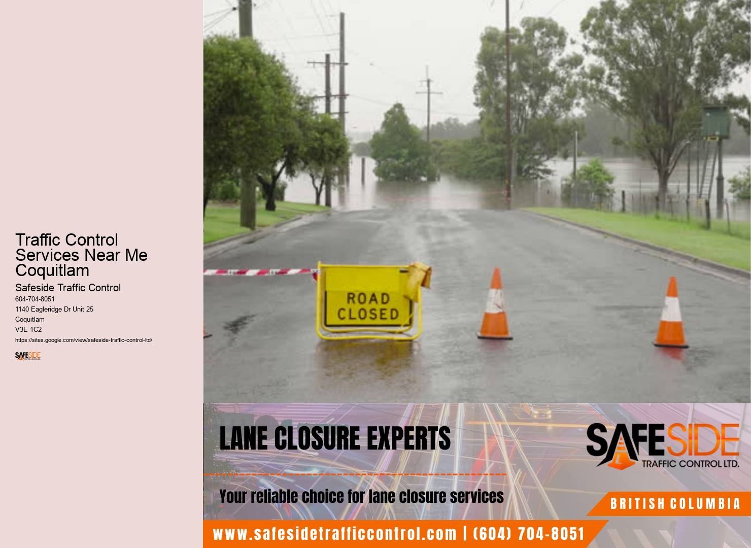 Certified traffic control company Traffic Control Services Near Me Coquitlam