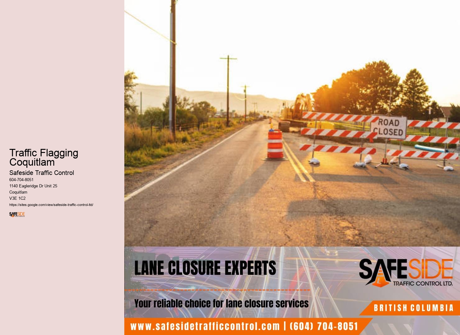 Traffic Flagging Coquitlam Traffic Control Services Provider