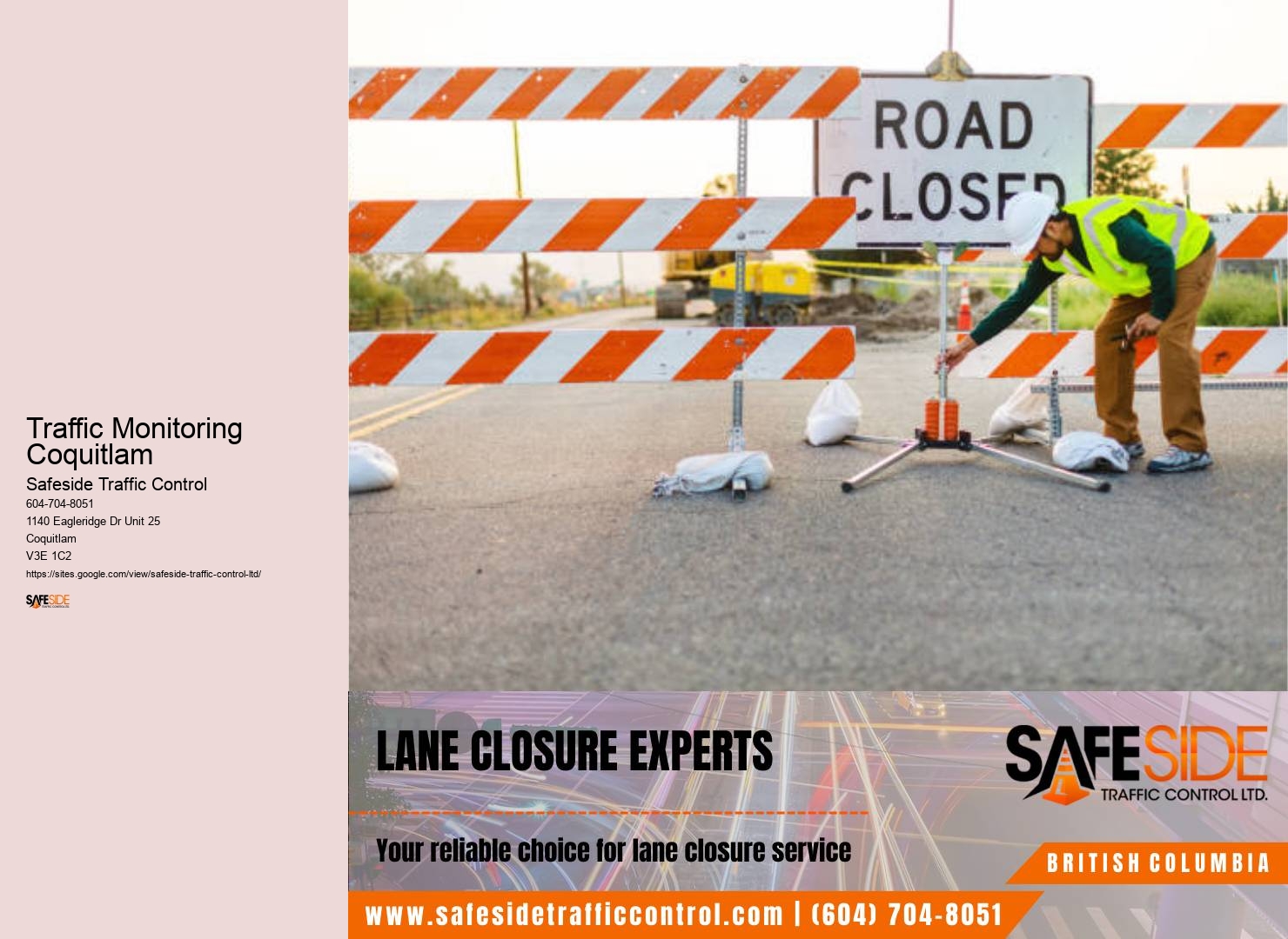 Certified traffic control flaggers Traffic Monitoring Coquitlam