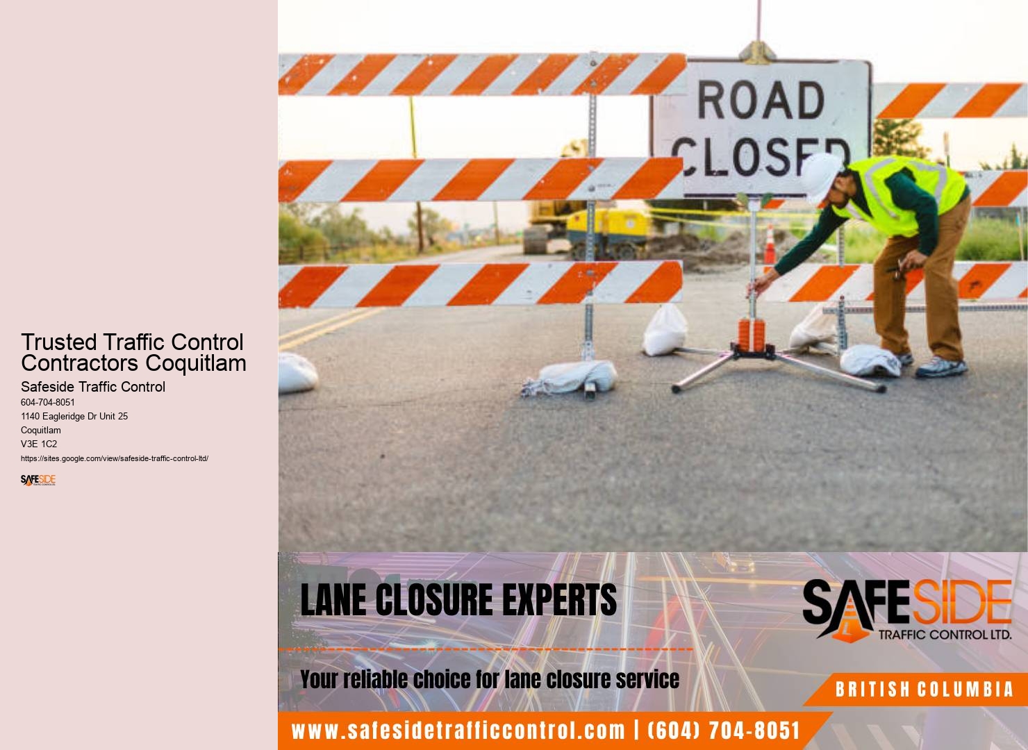 Trusted Traffic Control Contractors Coquitlam traffic control safety
