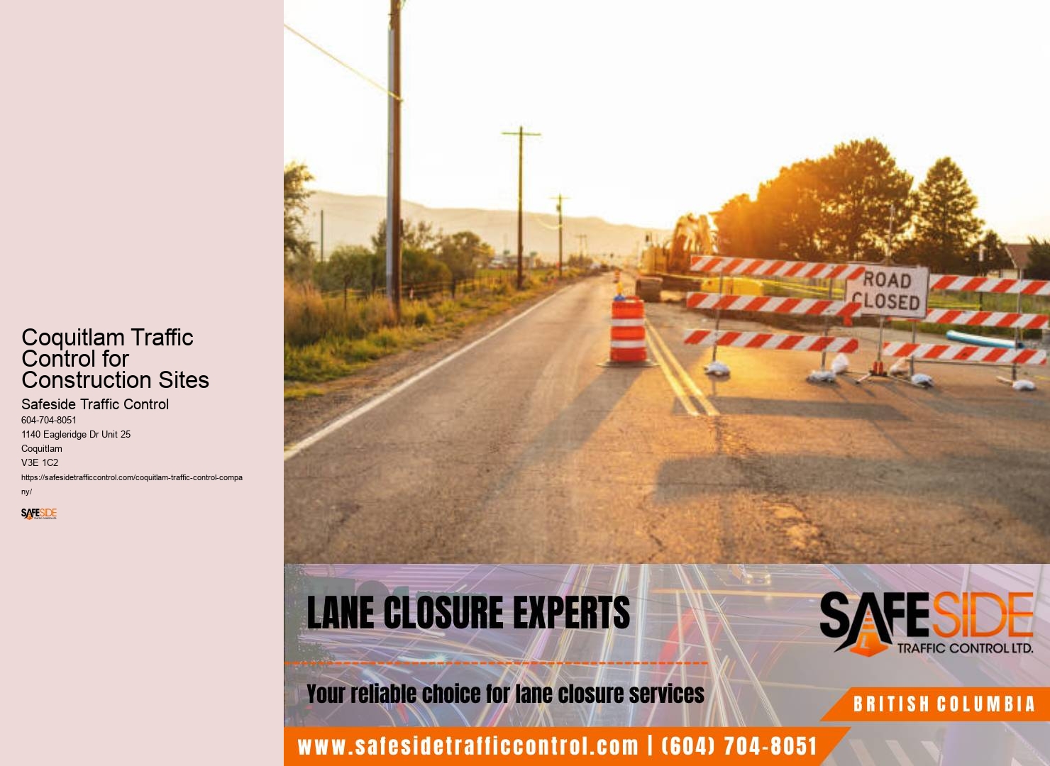 Event traffic flagging Coquitlam Traffic Control for Construction Sites