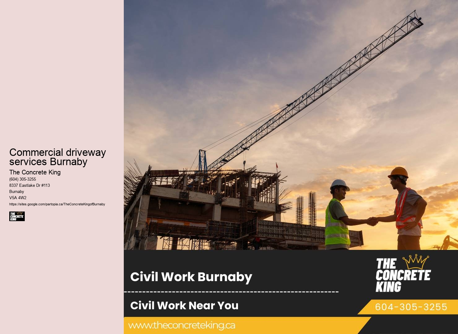 Commercial driveway services Burnaby Driveway Concrete Contractors
