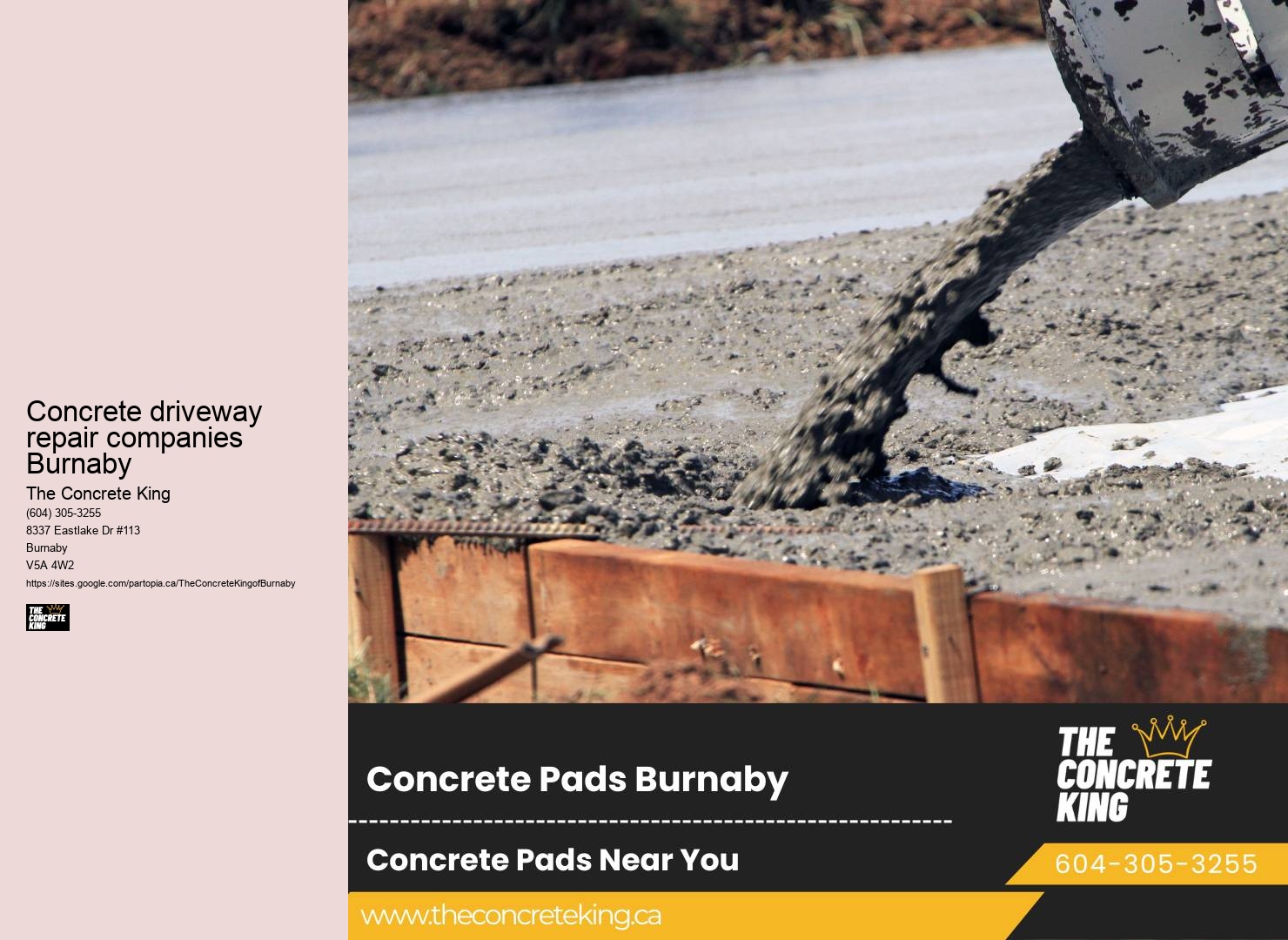 Driveway Planning Services Concrete driveway repair companies Burnaby