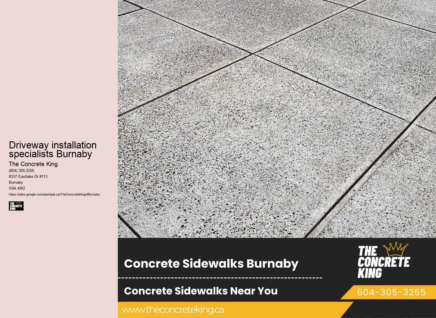 Driveway installation specialists Burnaby driveway repair contractors