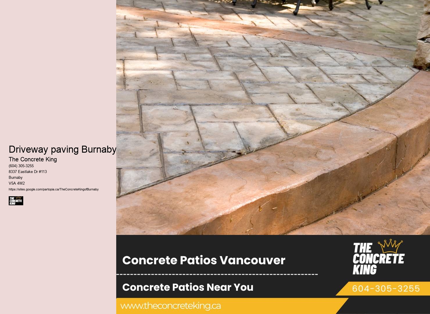 Driveway paving Burnaby concrete driveway professionals