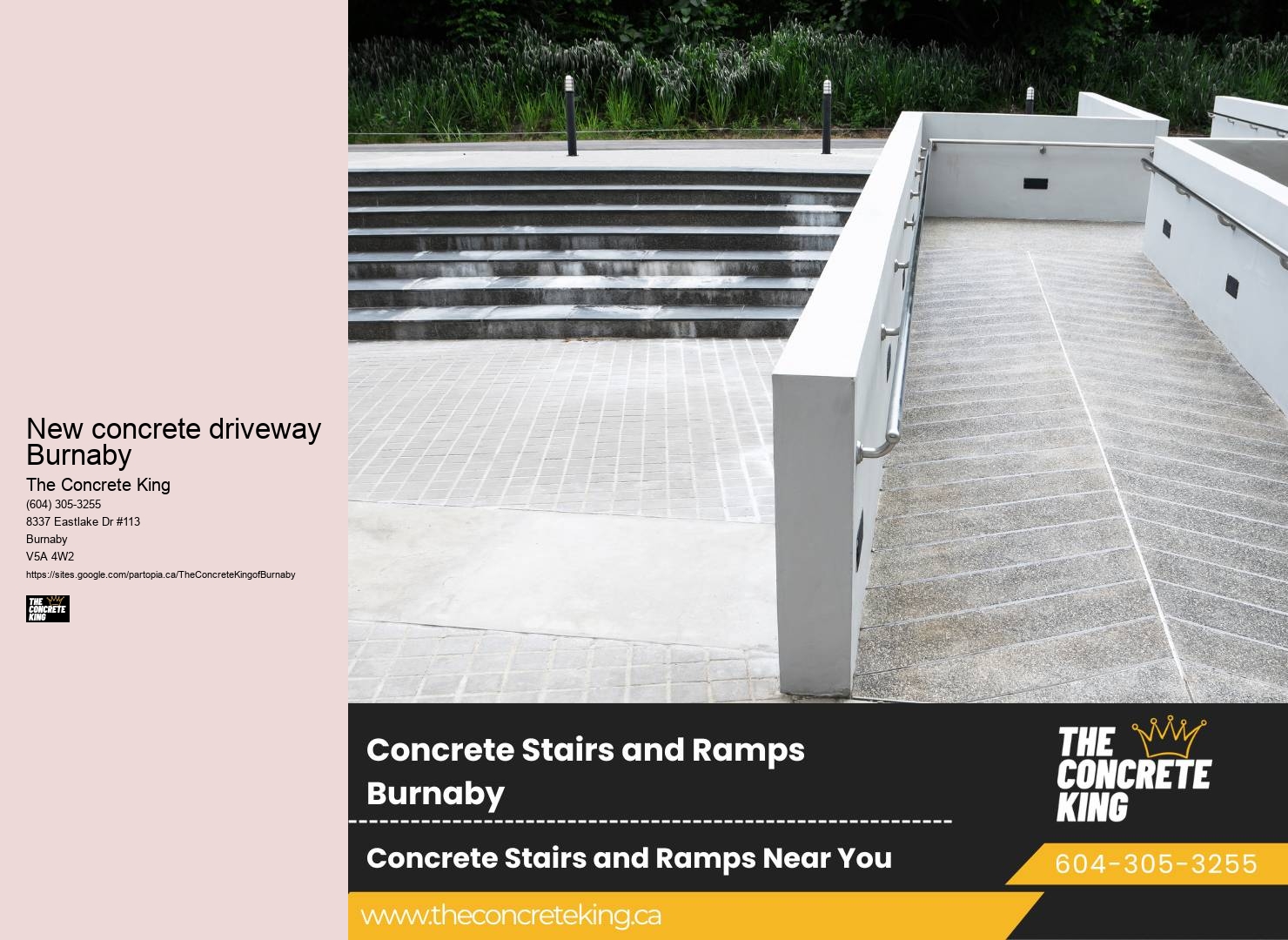New concrete driveway Burnaby concrete driveway installation
